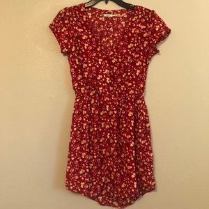 Pretty red floral dress